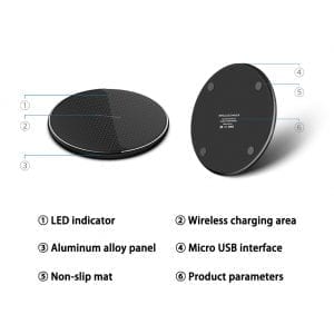 15W Fast Wireless Charging Pad – Slim, Safe & Compatible with All Qi Devices