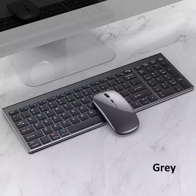 2.4G Wireless Rechargeable Keyboard & Mouse Combo – Silent, Slim, and Ergonomic Design
