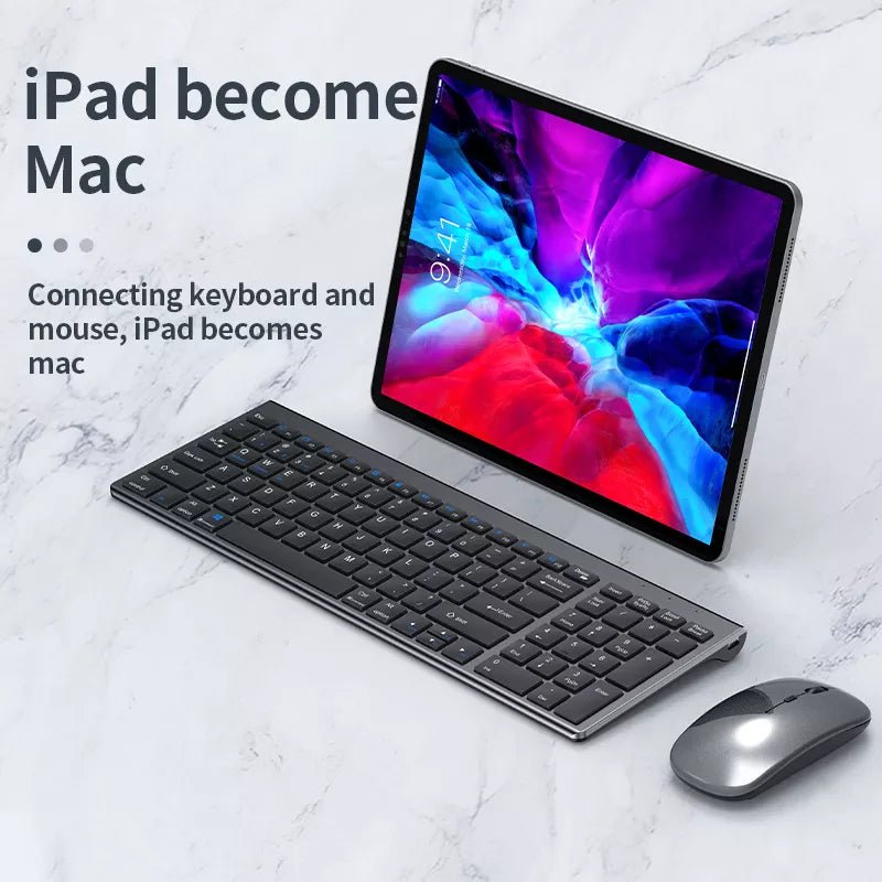 2.4G Wireless Rechargeable Keyboard & Mouse Combo – Silent, Slim, and Ergonomic Design