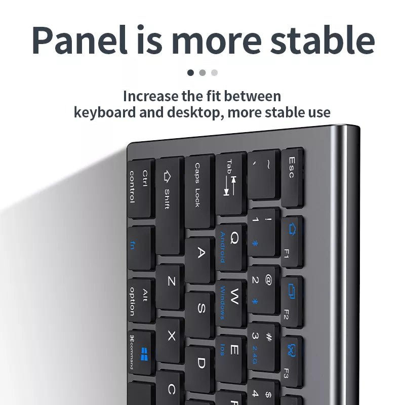 2.4G Wireless Rechargeable Keyboard & Mouse Combo – Silent, Slim, and Ergonomic Design