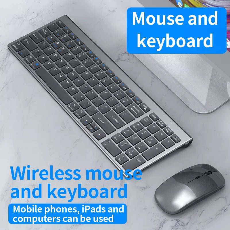 2.4G Wireless Rechargeable Keyboard & Mouse Combo – Silent, Slim, and Ergonomic Design